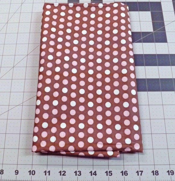 Peek-a-Boo Pink Polka Dot Quilt Cotton Fabric - 34" Length