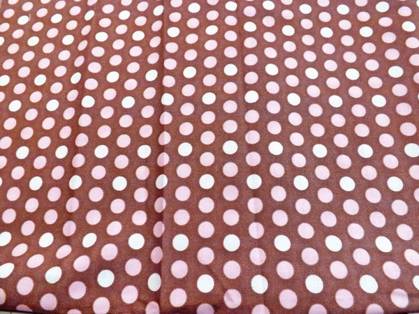 Peek-a-Boo Pink Polka Dot Quilt Cotton Fabric - 34" Length