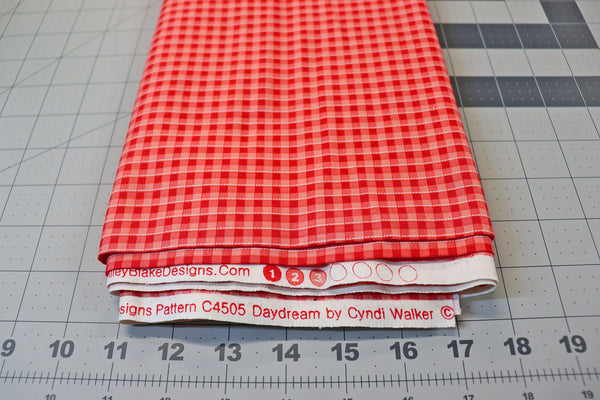 1 1/3yd Red Check Cotton Fabric - Riley Blake DayDream Collection