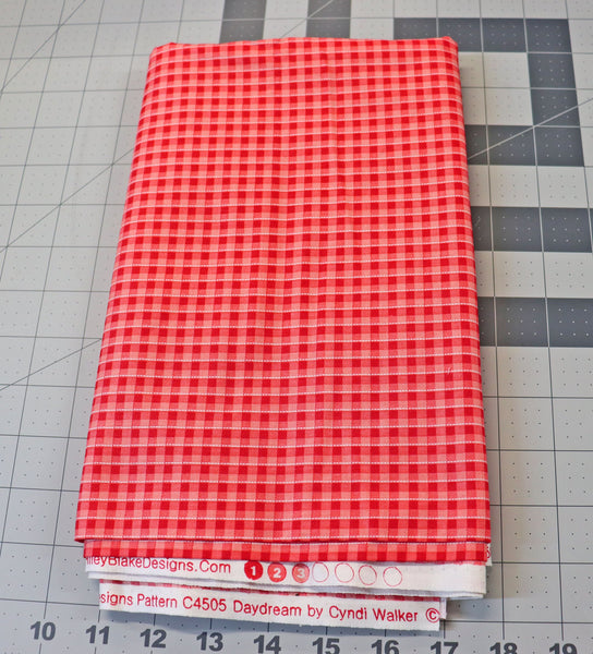 1 1/3yd Red Check Cotton Fabric - Riley Blake DayDream Collection