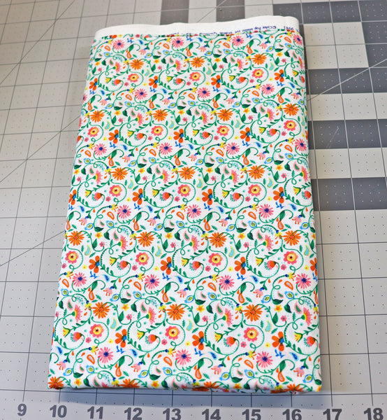 Florabelle Floral Cotton Fabric - Blank Quilting 1 1/3 yd