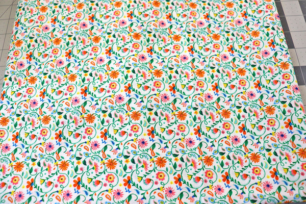 Florabelle Floral Cotton Fabric - Blank Quilting 1 1/3 yd