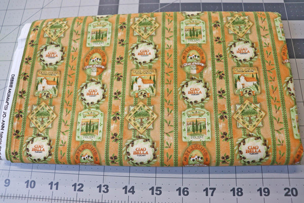 Debbie Mumm Tuscany Winery Fabric: Ciao Bella Print 1 1/2 yd