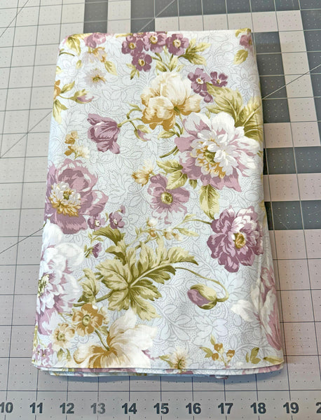 Floral Quilt Fabric: Robert Kaufman Pristine Pewter Lilac, 3 yd