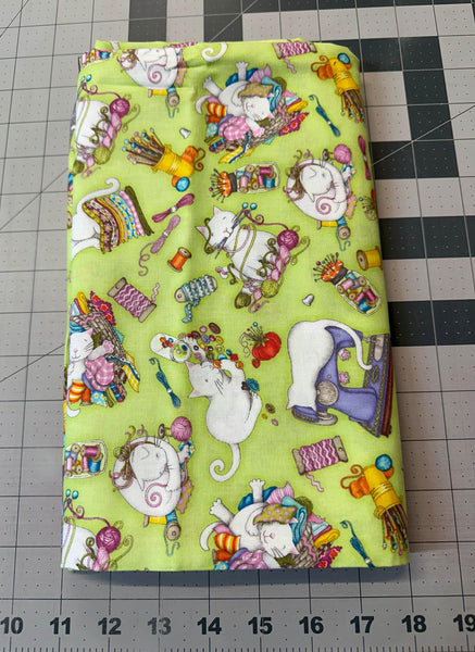 1 2/3 yd Love To Craft Cat Quilt Fabric by Henry Glass