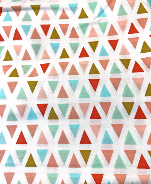 3 yd Spa & Coral Triangle Quilt Fabric
