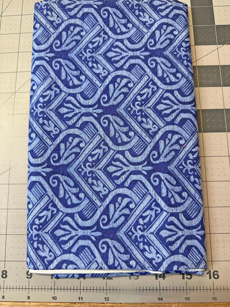 French Court Abstract Navy Cotton Fabric - Timeless Treasures 5/6 yd