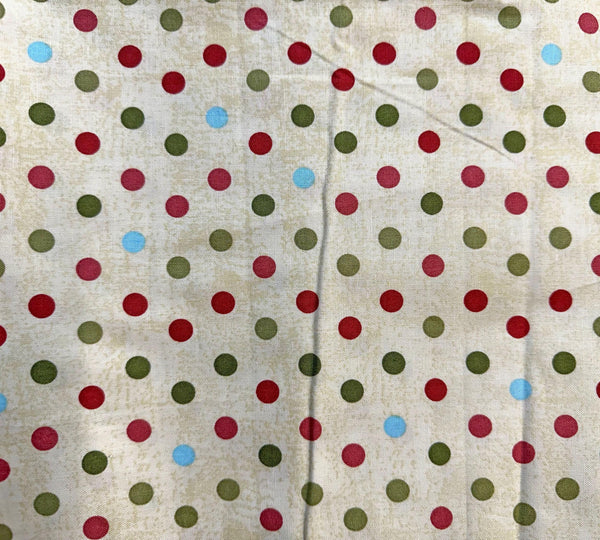 Colorful Polka Dot Quilt Cotton Fabric: 1 1/3 yd