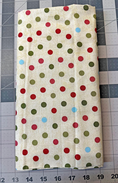 Colorful Polka Dot Quilt Cotton Fabric: 1 1/3 yd