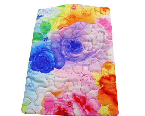 Bright Flowers Fabric Wallet. Quilted Wallet. Womens Wallet with Zipper. Gift for Her. Zipper Wallet. Trifold Wallet for Women.