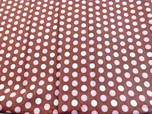 Peek-a-Boo Pink Polka Dot Quilt Cotton Fabric - 34" Length