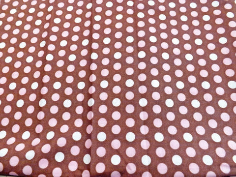 Peek-a-Boo Pink Polka Dot Quilt Cotton Fabric - 34" Length