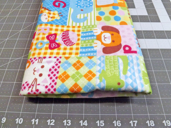 1 1/4 yd Animal Alphabet Flannel Fabric: Baby Quilt Material
