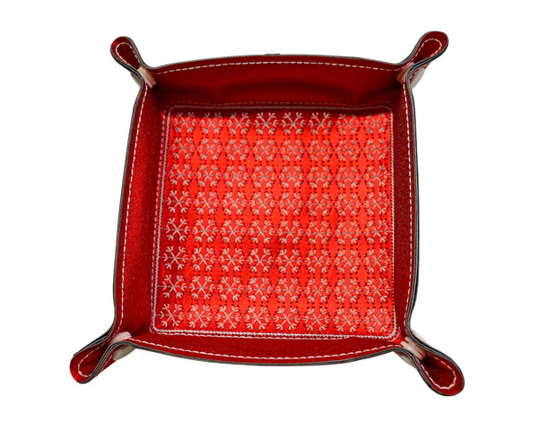 Fun Christmas Coaster Set with Vinyl Snap Tray