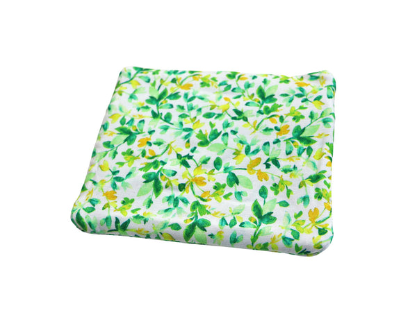 Green Vine Double Zipper Coin Bag