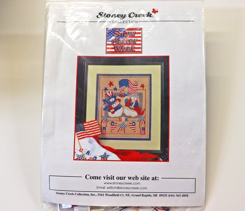 Stoney Creek Snow Matter What Cross Stitch Kit: Patriotic Snowmen