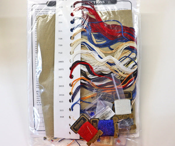 Stoney Creek Snow Matter What Cross Stitch Kit: Patriotic Snowmen