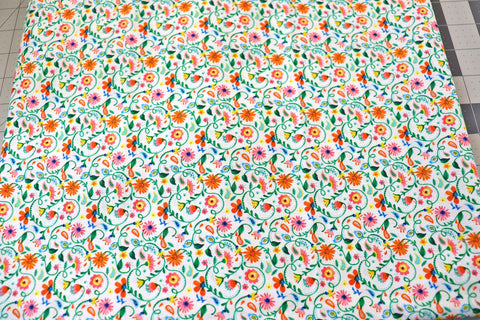 Florabelle Floral Cotton Fabric - Blank Quilting 1 1/3 yd