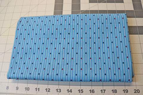 Henry Glass Liberty Ridge Fabric: Patriotic Blue Star Print - 1 1/3 yd