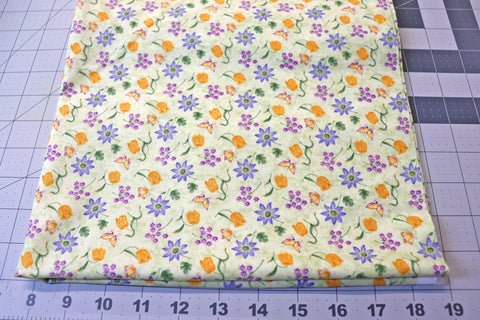 Debbie Mumm Green Floral & Butterfly Fabric - 1 1/2 Yard