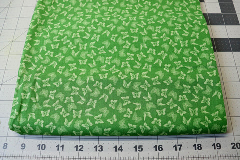 Green Butterfly Quilt Fabric - Midsummer Magic - 1 Yard