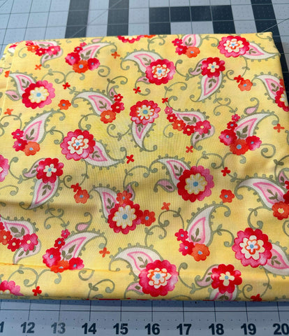Nanette Butterscotch Floral Quilt Fabric - 2 1/3 yd Moda Cotton