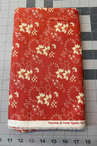 1 2/3 yd Tapestry Rococo Coral Floral Quilt Fabric - Moda