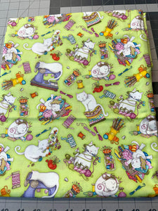 1 2/3 yd Love To Craft Cat Quilt Fabric by Henry Glass