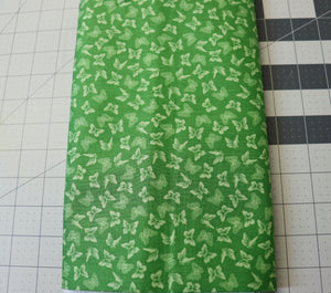 2 yd Green Butterfly Quilt Cotton Fabric - Midsummer Magic