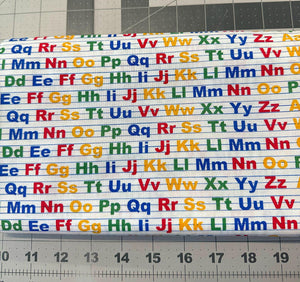 School Letters Fabric: Teacher Quilt Material 1 3/4 yd