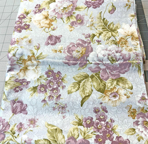 Floral Quilt Fabric: Robert Kaufman Pristine Pewter Lilac, 3 yd