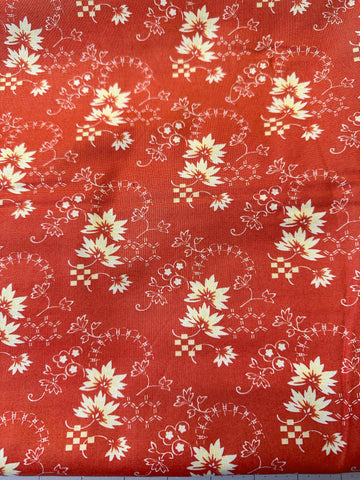 1 2/3 yd Tapestry Rococo Coral Floral Quilt Fabric - Moda