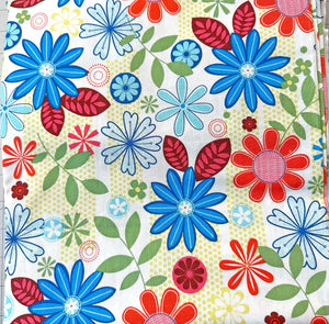 2 1/2 yd. M'Liss Spring Floral II Blue Floral Cotton Fabric. Fabric Destash. Fabric Clearance. Quilt Fabric. Fabric Yardage.