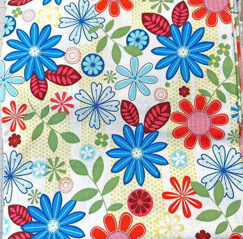 2 1/2 yd. M'Liss Spring Floral II Blue Floral Cotton Fabric. Fabric Destash. Fabric Clearance. Quilt Fabric. Fabric Yardage.