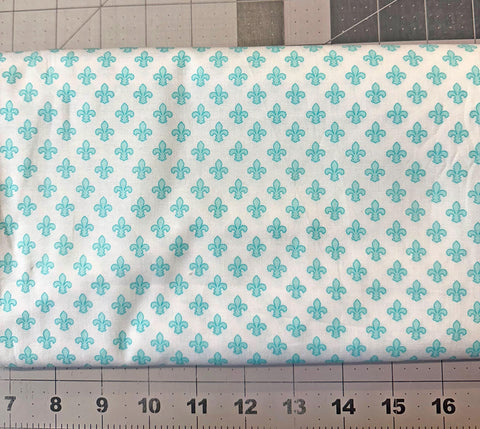 Michael Miller Petite Fleur Blue Cotton Fabric - 1 1/2 Yard