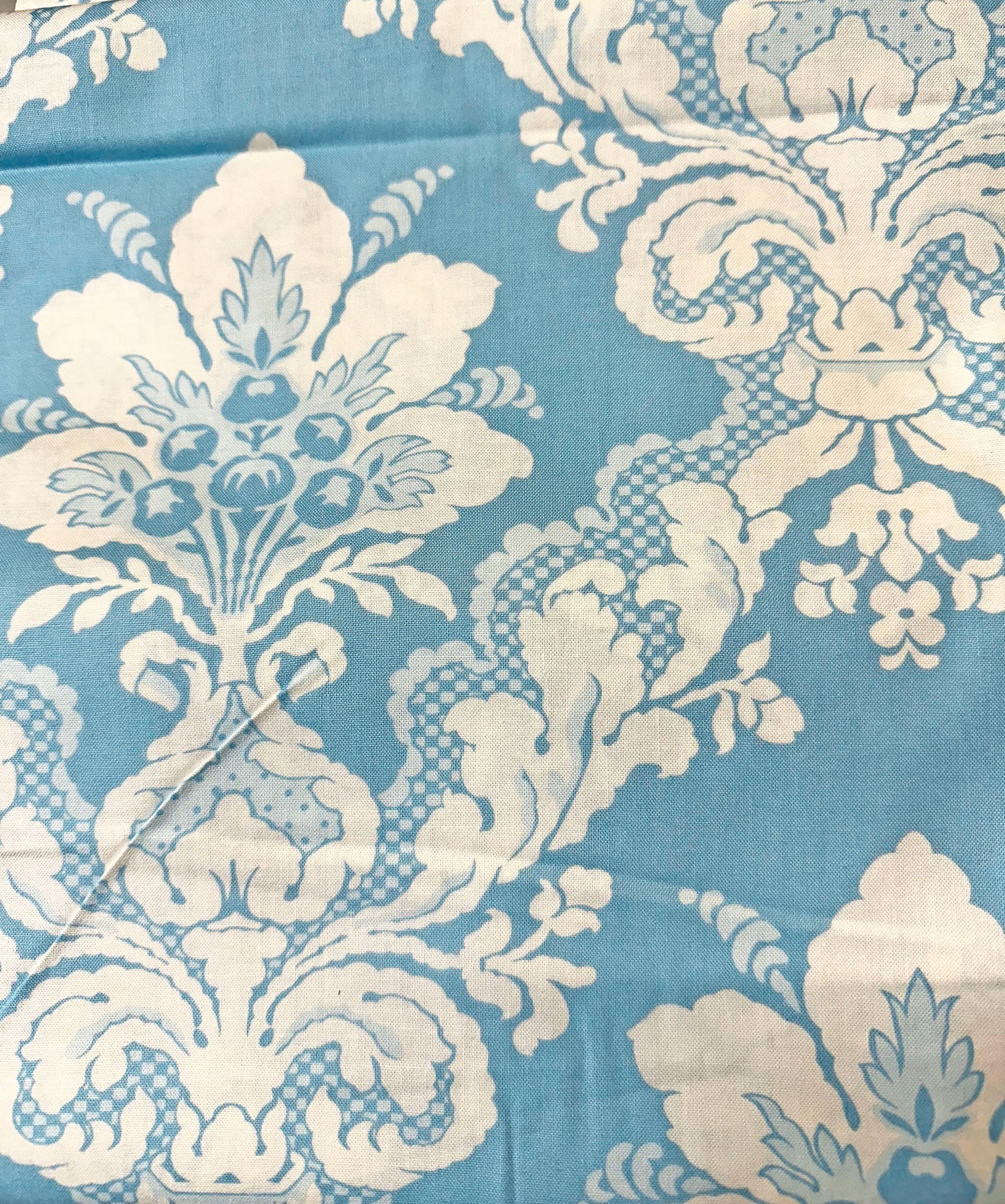 Tea Cakes Wallpaper Blue Quilt Fabric - 2 1/2 yd Free Spirit Fabric