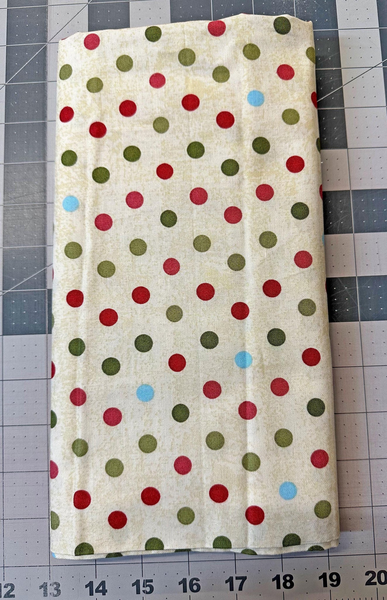 Colorful Polka Dot Quilt Cotton Fabric: 1 1/3 yd