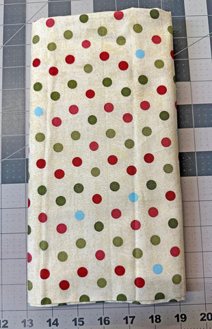 Colorful Polka Dot Quilt Cotton Fabric: 1 1/3 yd