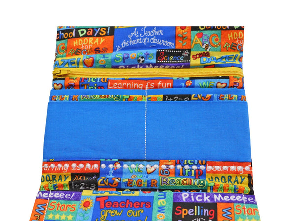 Teacher Wallet with Fun School Phrases. Gift for Teacher.