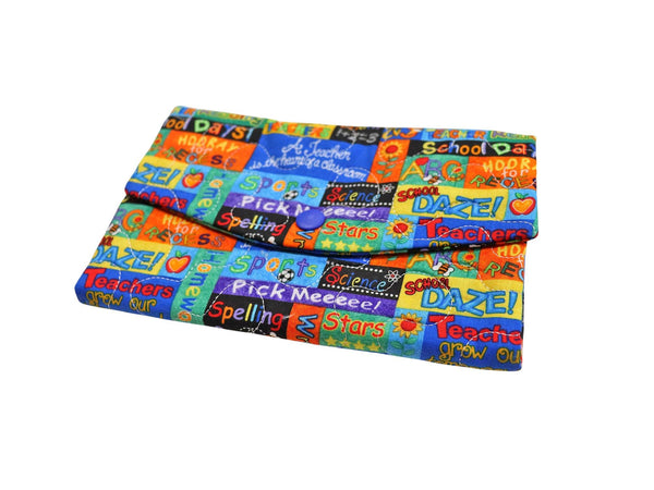 Teacher Wallet with Fun School Phrases. Gift for Teacher.