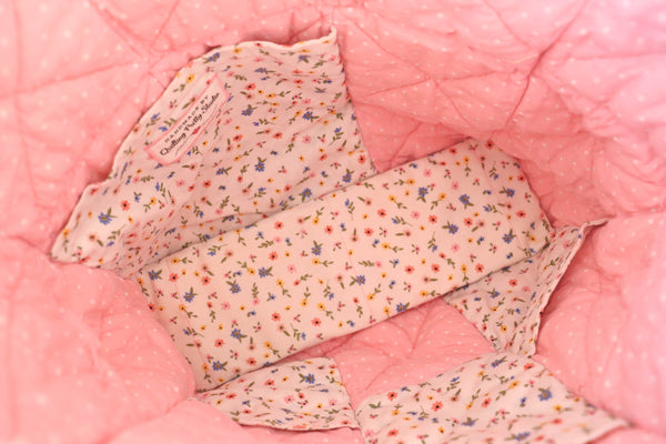 Blue Picnic Rag Quilt Tote