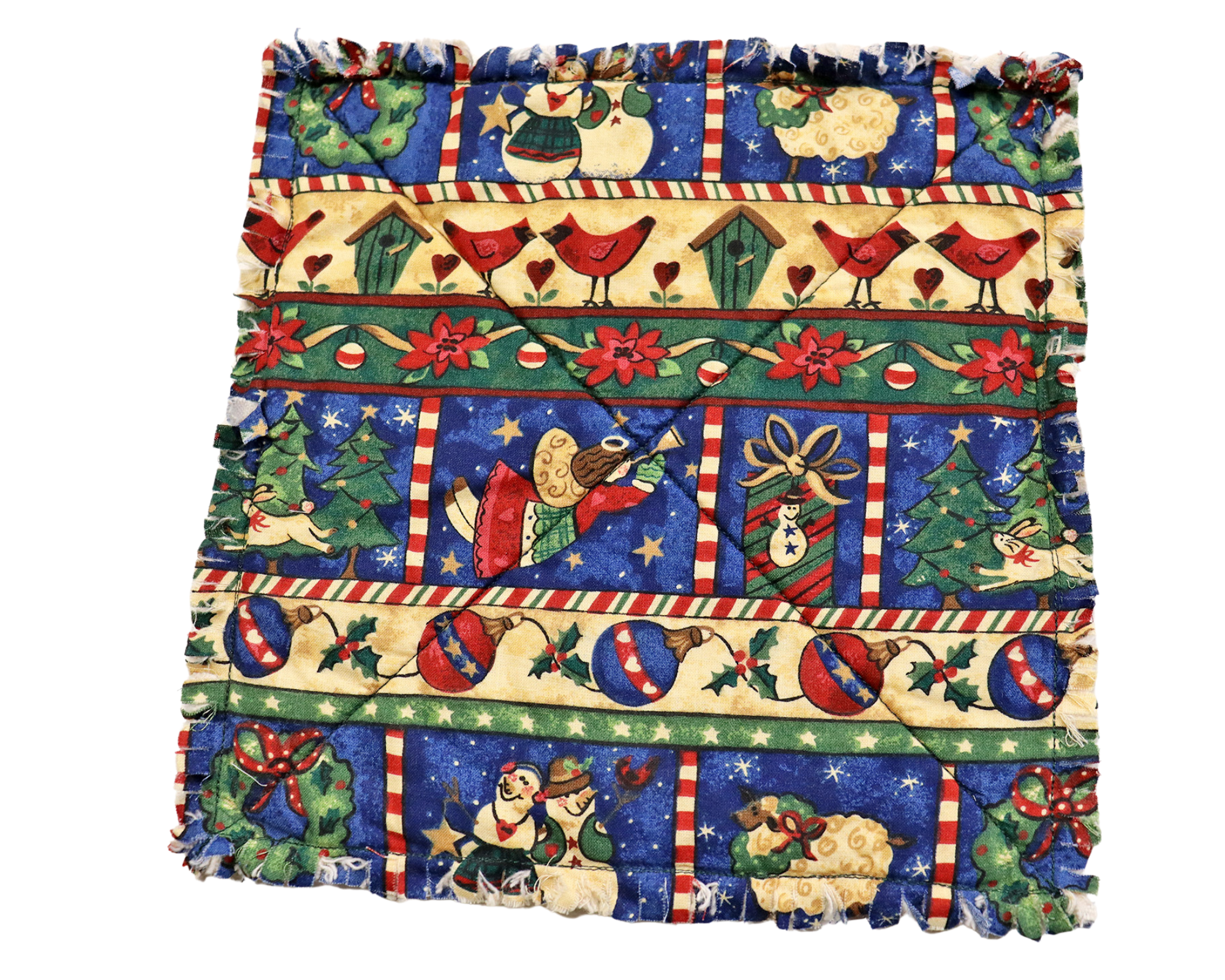 Primitive Christmas Candle Mat